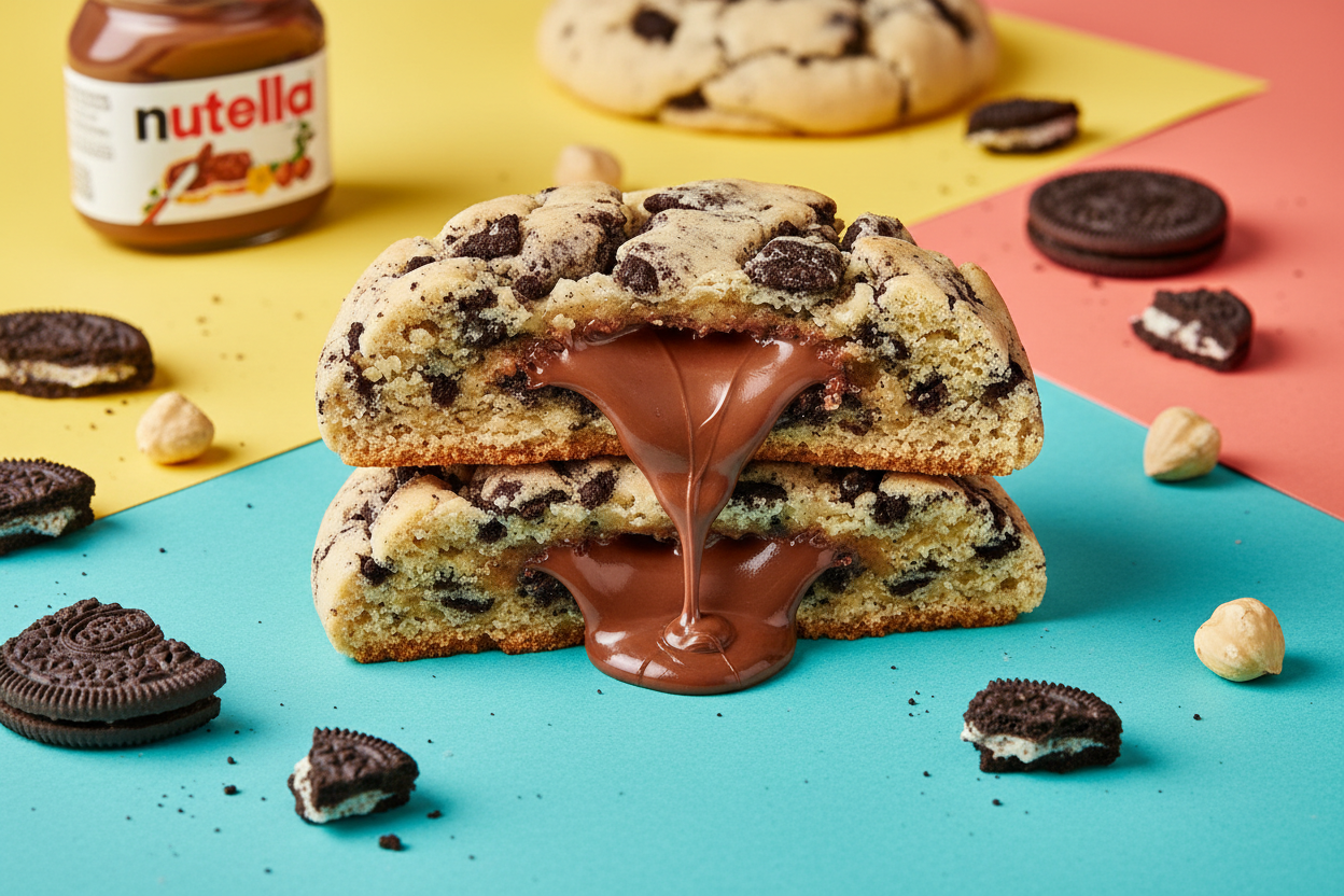 Big NY Style Oreo Nutella Cookie